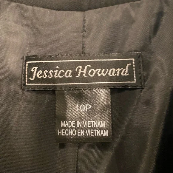Jessica Howard Cropped Jacket Black size 10P - Picture 2 of 2